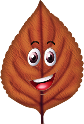 feuille - nature - environnement - smiley émoticône émoji cartoon clipart illustration - artémotic