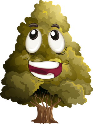 arbre - nature - environnement - smiley émoticône émoji cartoon clipart illustration - artémotic