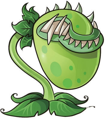 plante carnivore [Plants vs Zombies] - nature - environnement - smiley émoticône émoji cartoon clipart illustration - artémotic