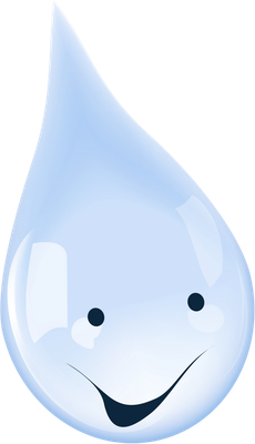 goutte d'eau - nature - environnement - smiley émoticône émoji cartoon clipart illustration - artémotic
