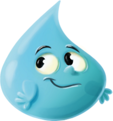 goutte d'eau - nature - environnement - smiley émoticône émoji cartoon clipart illustration - artémotic