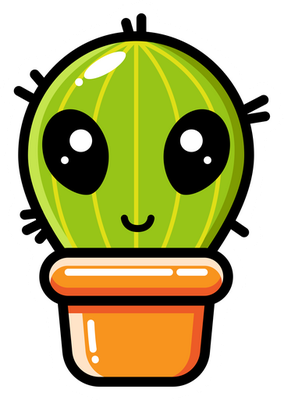 cactus - nature - environnement - smiley émoticône émoji cartoon clipart illustration - artémotic