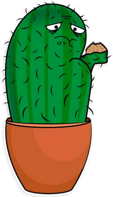 cactus - nature - environnement - smiley émoticône émoji cartoon clipart illustration - artémotic