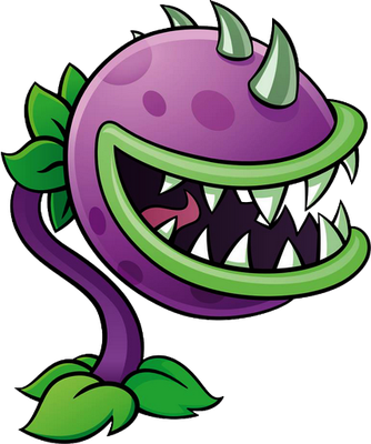 Chomper [Plants vs Zombies] - nature - environnement - smiley émoticône émoji cartoon clipart illustration - artémotic