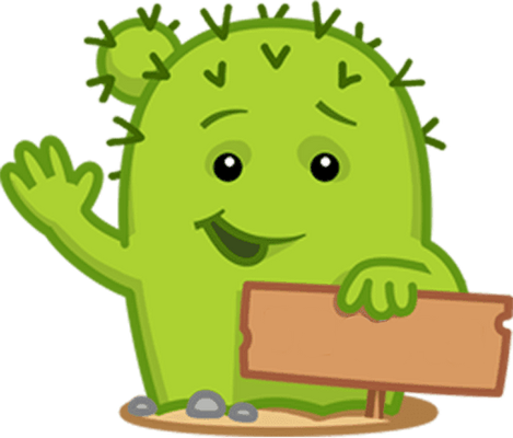 cactus - nature - environnement - smiley émoticône émoji cartoon clipart illustration - artémotic