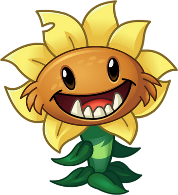 tournesol [Plants vs Zombies] - nature - environnement - smiley émoticône émoji cartoon clipart illustration - artémotic