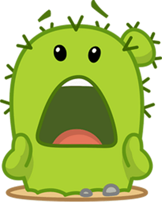 cactus - nature - environnement - smiley émoticône émoji cartoon clipart illustration - artémotic