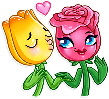 tulipe - nature - environnement - smiley émoticône émoji cartoon clipart illustration - artémotic