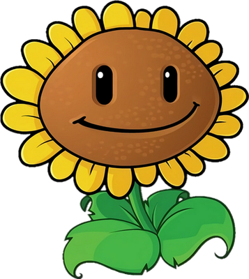 tournesol [Plants vs Zombies] - nature - environnement - smiley émoticône émoji cartoon clipart illustration - artémotic