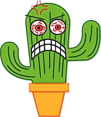 cactus - nature - environnement - smiley émoticône émoji cartoon clipart illustration - artémotic