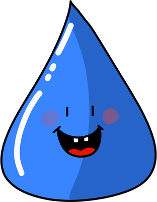 goutte d'eau - nature - environnement - smiley émoticône émoji cartoon clipart illustration - artémotic