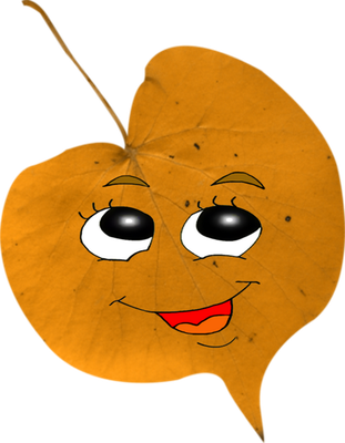 feuille - nature - environnement - smiley émoticône émoji cartoon clipart illustration - artémotic