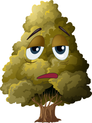 arbre - nature - environnement - smiley émoticône émoji cartoon clipart illustration - artémotic