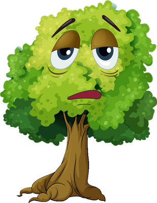 arbre - nature - environnement - smiley émoticône émoji cartoon clipart illustration - artémotic