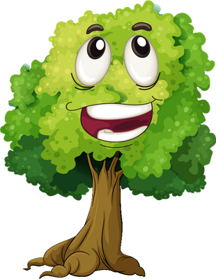 arbre - nature - environnement - smiley émoticône émoji cartoon clipart illustration - artémotic