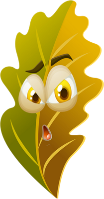 feuille - nature - environnement - smiley émoticône émoji cartoon clipart illustration - artémotic