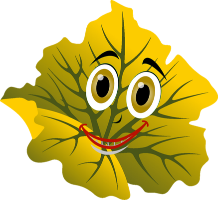 feuille - nature - environnement - smiley émoticône émoji cartoon clipart illustration - artémotic