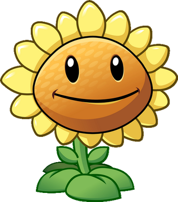 tournesol [Plants vs Zombies] - nature - environnement - smiley émoticône émoji cartoon clipart illustration - artémotic
