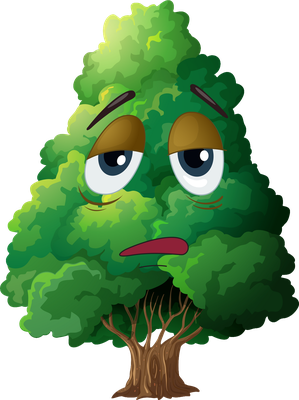 arbre - nature - environnement - smiley émoticône émoji cartoon clipart illustration - artémotic