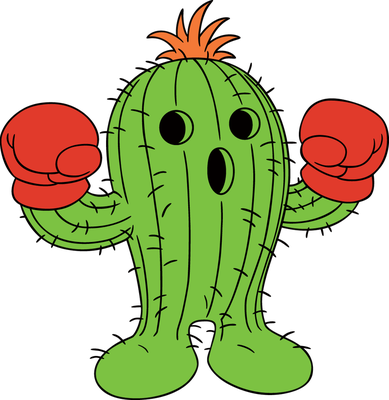 cactus - nature - environnement - smiley émoticône émoji cartoon clipart illustration - artémotic