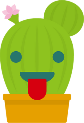cactus - nature - environnement - smiley émoticône émoji cartoon clipart illustration - artémotic
