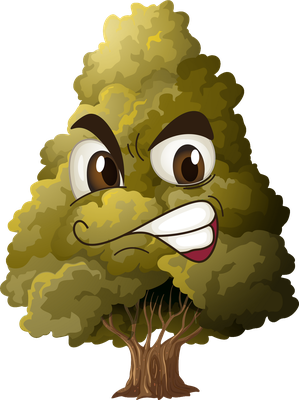 arbre - nature - environnement - smiley émoticône émoji cartoon clipart illustration - artémotic