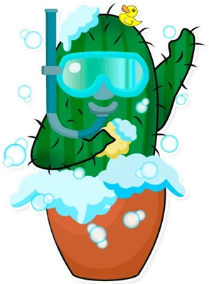 cactus - nature - environnement - smiley émoticône émoji cartoon clipart illustration - artémotic