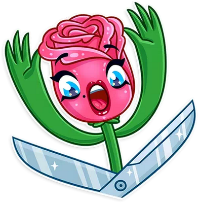 tulipe - nature - environnement - smiley émoticône émoji cartoon clipart illustration - artémotic