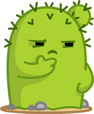 cactus - nature - environnement - smiley émoticône émoji cartoon clipart illustration - artémotic