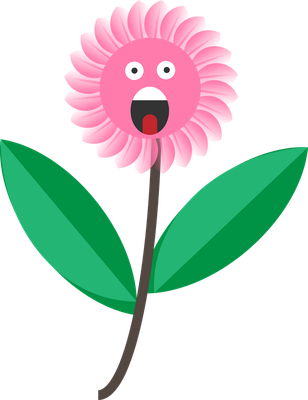 fleur - nature - environnement - smiley émoticône émoji cartoon clipart illustration - artémotic