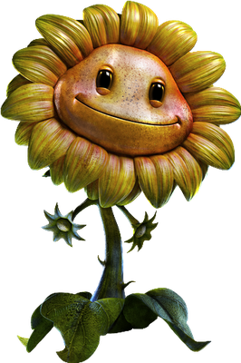 tournesol [Plants vs Zombies] - nature - environnement - smiley émoticône émoji cartoon clipart illustration - artémotic