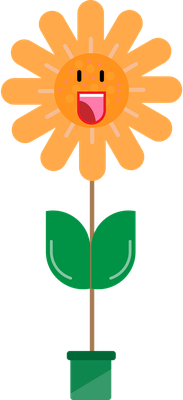 fleur - nature - environnement - smiley émoticône émoji cartoon clipart illustration - artémotic