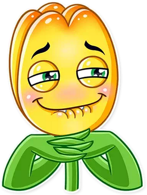 tulipe - nature - environnement - smiley émoticône émoji cartoon clipart illustration - artémotic