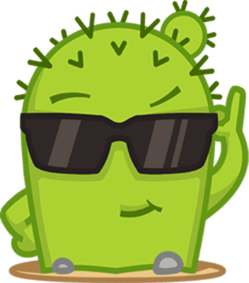 cactus - nature - environnement - smiley émoticône émoji cartoon clipart illustration - artémotic
