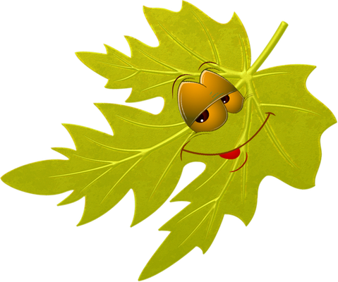 feuille - nature - environnement - smiley émoticône émoji cartoon clipart illustration - artémotic