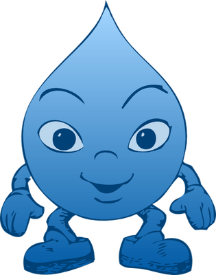 goutte d'eau - nature - environnement - smiley émoticône émoji cartoon clipart illustration - artémotic