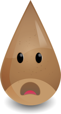 goutte d'eau - nature - environnement - smiley émoticône émoji cartoon clipart illustration - artémotic