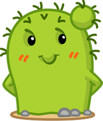 cactus - nature - environnement - smiley émoticône émoji cartoon clipart illustration - artémotic