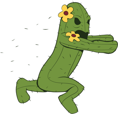 cactus - nature - environnement - smiley émoticône émoji cartoon clipart illustration - artémotic
