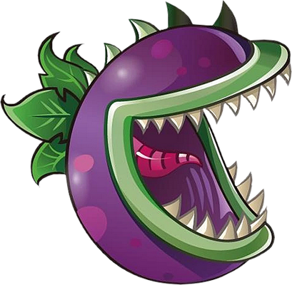 Chomper [Plants vs Zombies] - nature - environnement - smiley émoticône émoji cartoon clipart illustration - artémotic
