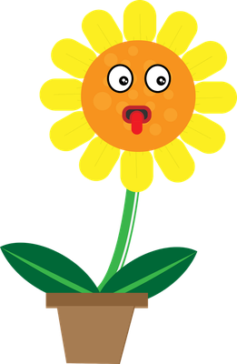 fleur - nature - environnement - smiley émoticône émoji cartoon clipart illustration - artémotic