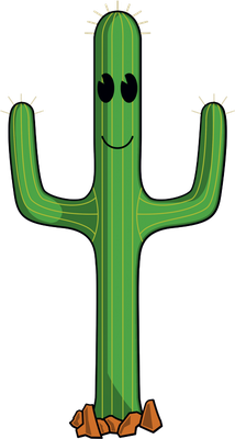 cactus - nature - environnement - smiley émoticône émoji cartoon clipart illustration - artémotic