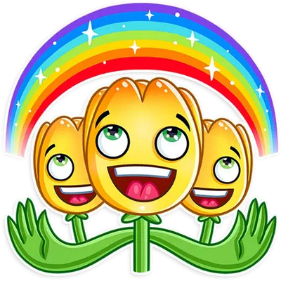 tulipe - nature - environnement - smiley émoticône émoji cartoon clipart illustration - artémotic