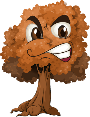 arbre - nature - environnement - smiley émoticône émoji cartoon clipart illustration - artémotic