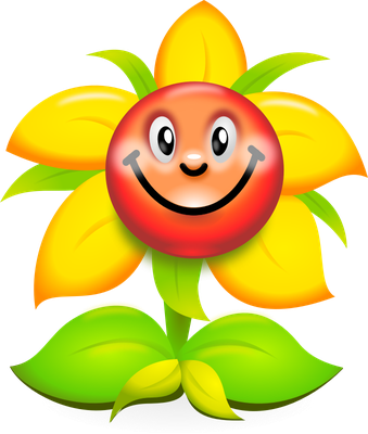 fleur - nature - environnement - smiley émoticône émoji cartoon clipart illustration - artémotic