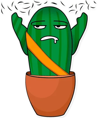 cactus - nature - environnement - smiley émoticône émoji cartoon clipart illustration - artémotic