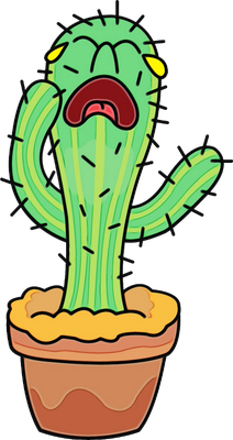 cactus - nature - environnement - smiley émoticône émoji cartoon clipart illustration - artémotic