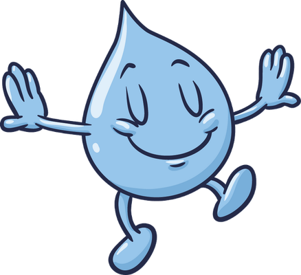 goutte d'eau - nature - environnement - smiley émoticône émoji cartoon clipart illustration - artémotic
