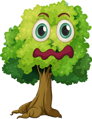 arbre - nature - environnement - smiley émoticône émoji cartoon clipart illustration - artémotic