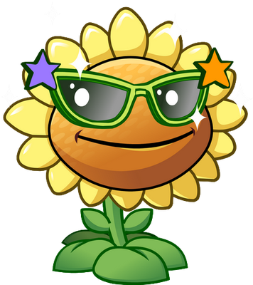 tournesol [Plants vs Zombies] - nature - environnement - smiley émoticône émoji cartoon clipart illustration - artémotic